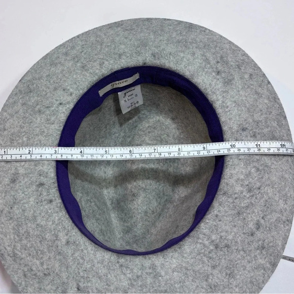 Grace Brand Women’s Grey Fedora Wool Hat Demure - Picture 7 of 7